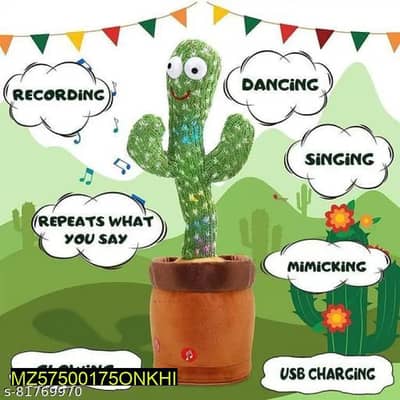 Dancing cactus plush toy for kids 1+