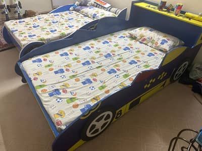 Kids Bed | Kids Single Bed Set| 2 Car-Shaped Kids Beds| Kids Furniture