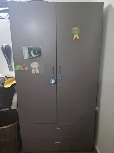 Kids Cupboard (Wardrobe) Grey Color
