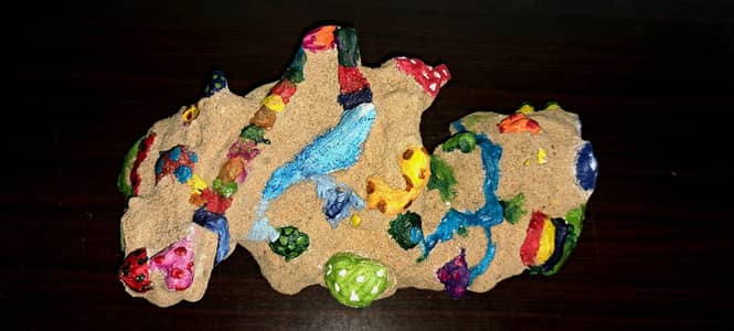 HOME DECORATION PAINTED STONE SHOWPIECE
