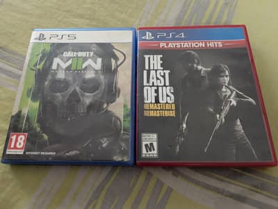 call of duty modern welfare 2 and last of us part 1