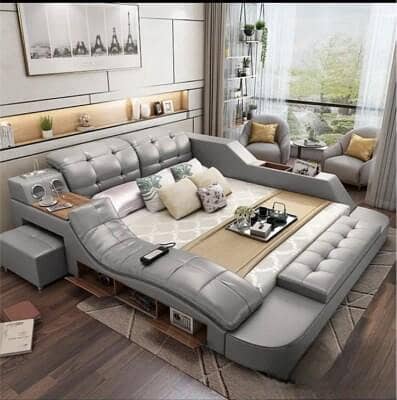 modern smart bed-multifunction bed-double bed-bedset 16