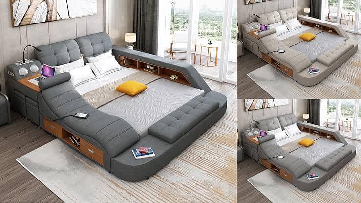 modern smart bed-multifunction bed-double bed-bedset 19
