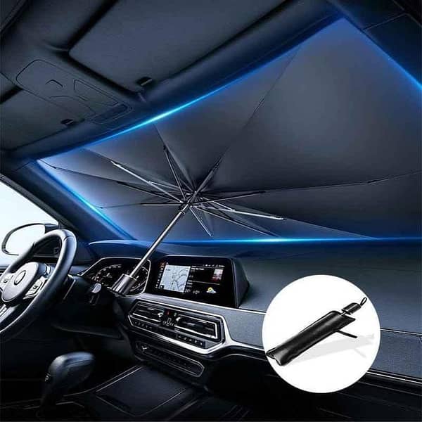 Universal Car Umbrella Sun Shade for Wind Shield - UV Reflective