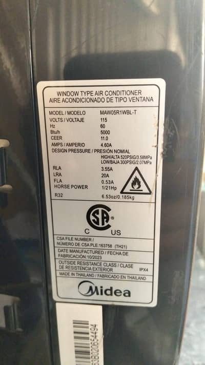 0.5 Ton window ac 110volt