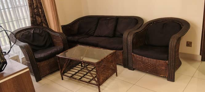 cane sofa set