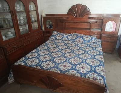 double Bed with showcase and Dressing table