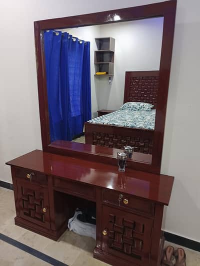 Double bed king size with dressing and side tables