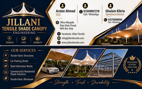 tensile parking shade