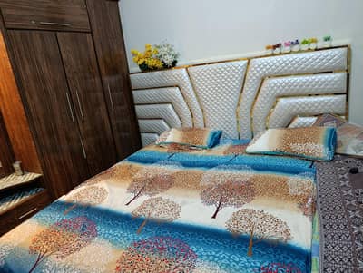Bed with dura foam springs mattress
