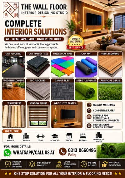 Gym Rubber Tiles| Puzzle play mats |Yoga Mat |Vinyl Floor | Astro turf