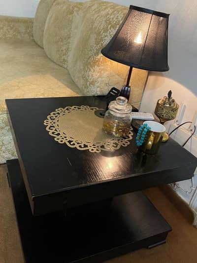 1  wooden centre table and 2 wooden side tables