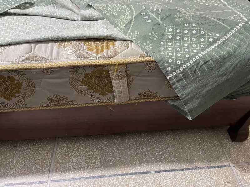 Solid Wooden queen size bed 1