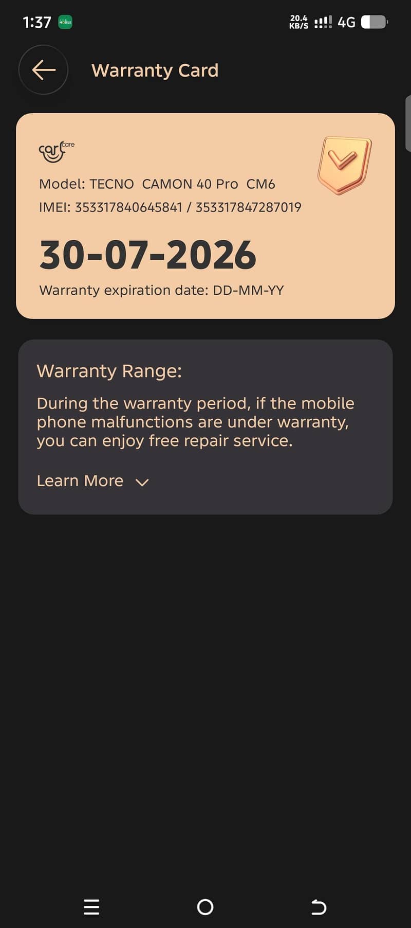 Tecno CAMON 40 Pro 3