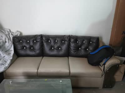Sofa complete set with large and small table with dewaan
