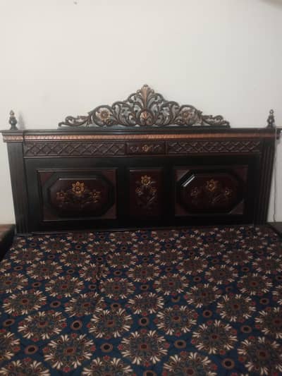 wooden bed looks like new