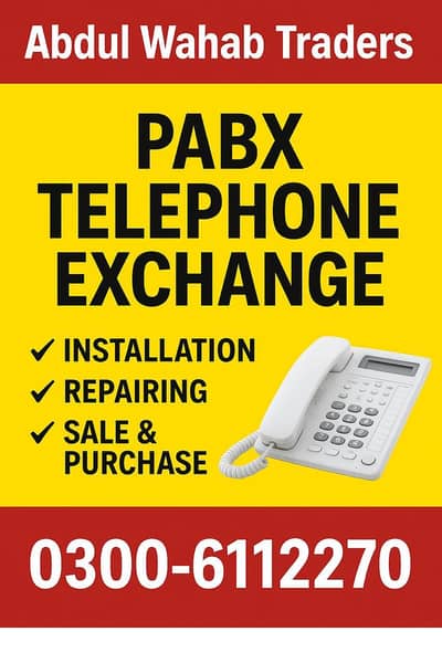 PABX Telephone Exchange with complete setup
