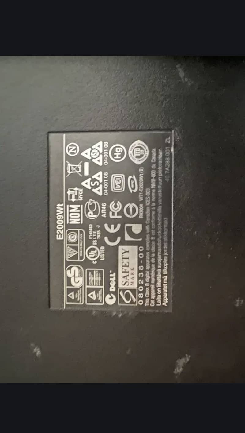 Dell E2009wt Lcd 16:10 ratio 1