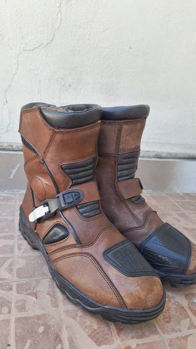 Motorcycle Adventure Touring Leather Boots