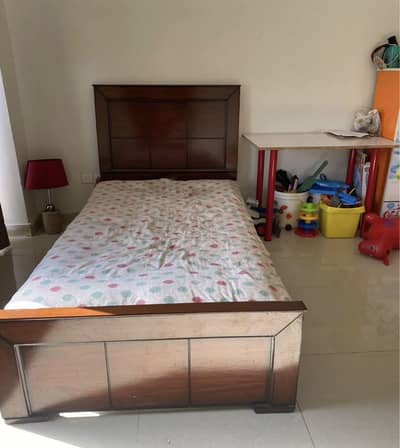 Single bed with study table