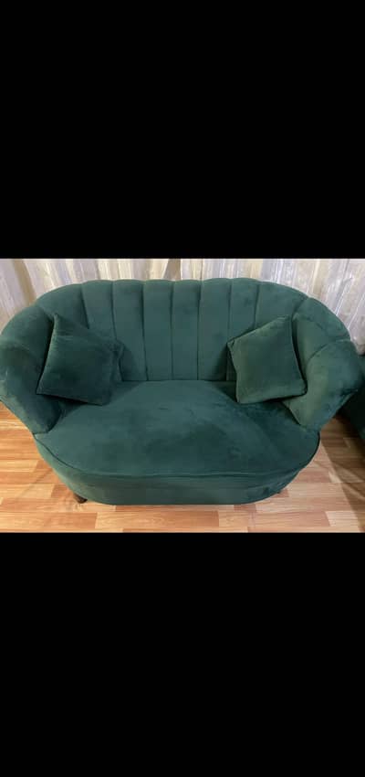3+2 = 5 Seaters Sofas plus 2 Stools with Sofa cum bed