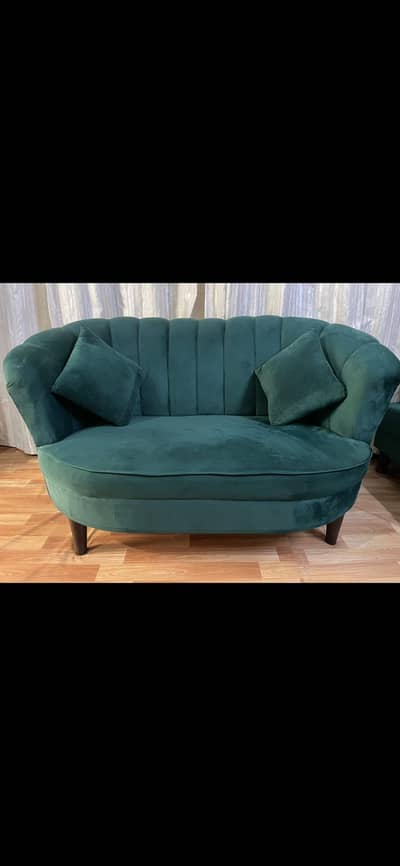 3+2 = 5 Seaters Sofas plus 2 Stools with Sofa cum bed