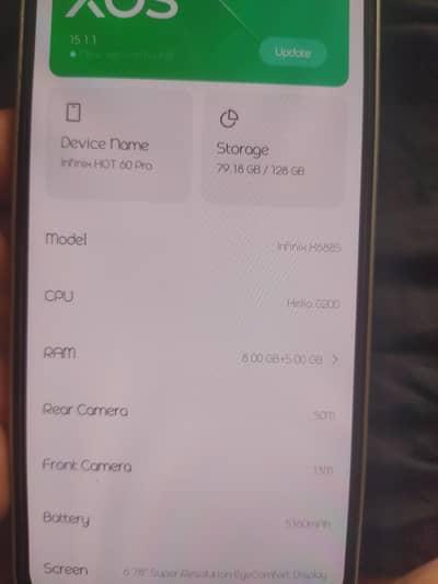 Infinix Hot 60 Pro (9 Month Use Only warranty Abhi baki ha)
