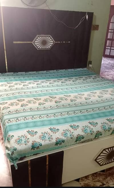 wooden bed