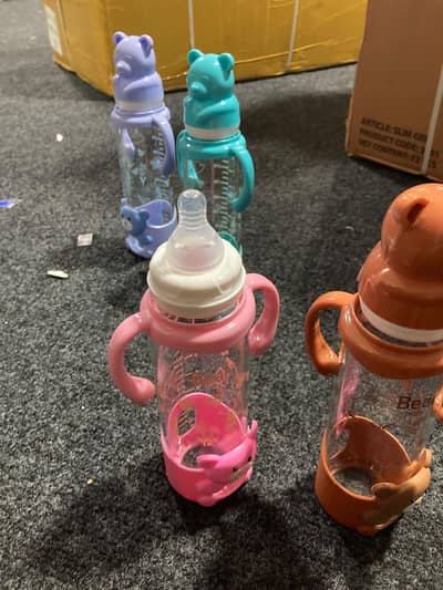 Teddy Bear Glass Baby Feeder 240ml | Borosilicate Glass