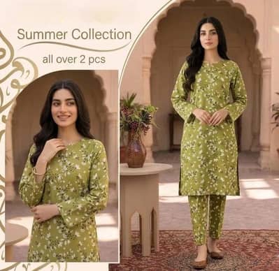 Beautiful Summer Lawn Unstitched Suit - Free Delivery