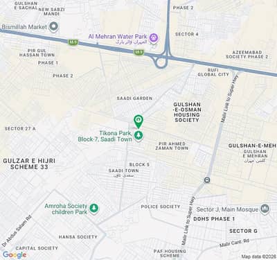 Plot for sale in saadi town block 7