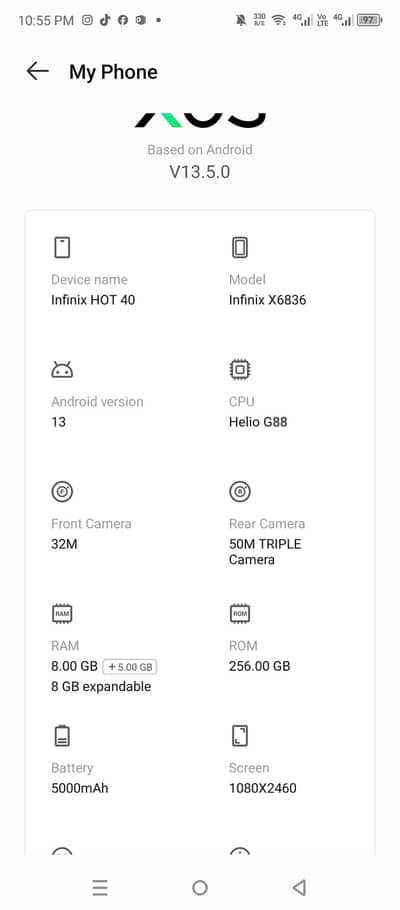Infinix Hot 40 For Sale - Exchange with Iphone 11  or Xsmax