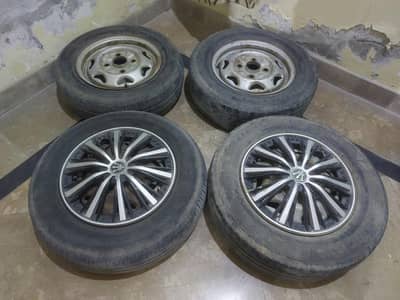 13 inch Khyber Steel Rims And Tyres Available