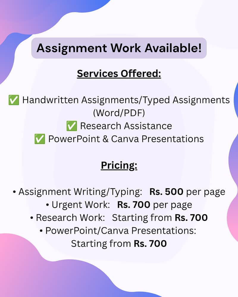 Assignment writing 0