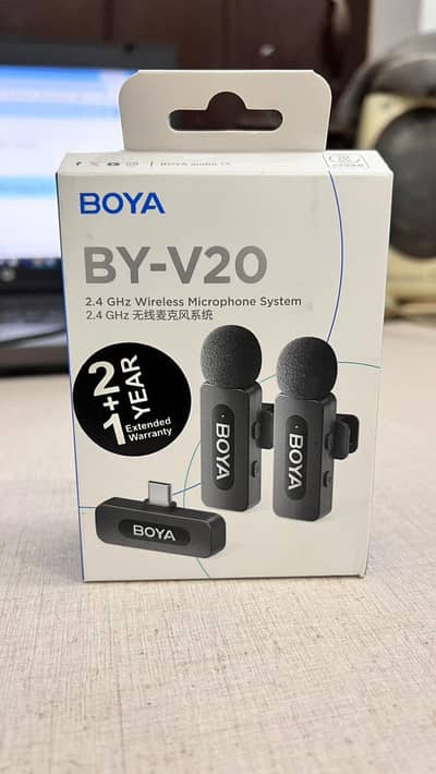 BOYA BY-V20 Wireless Mic for Sale | Dual Mic | Box Pack