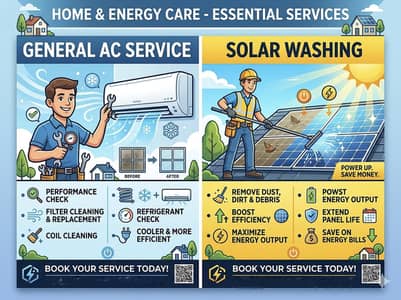 Solar washing and ac service