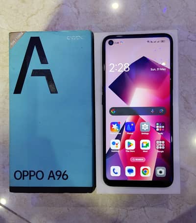 OPPO A96 8/128GB Ram with box and 33W fast charger for sale