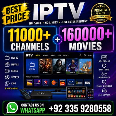Best Iptv Service | 11000 Channels | 160000 Movies