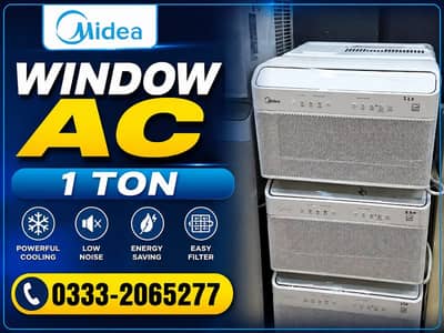 MIDEA WINDOW AC PORTABLE INVERTER SHIP 110 220 VOLT 1 TON HALF TON