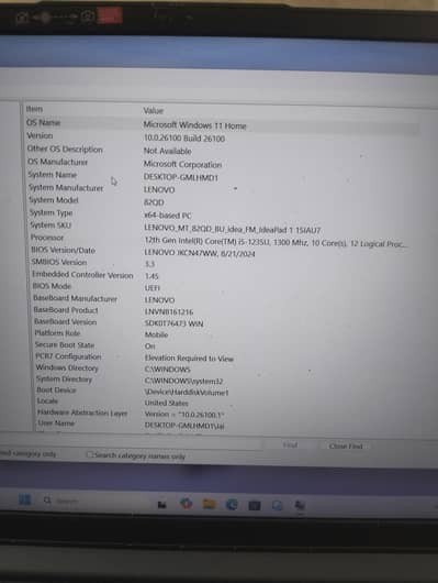 Lenovo Laptop corei5 12th