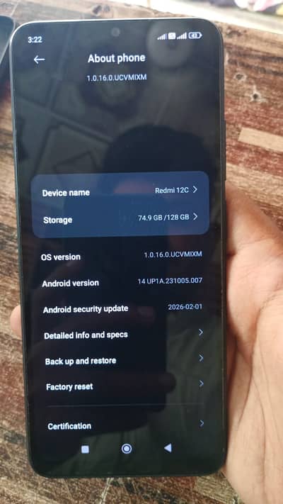 Redme 12c 4 128 urgent sale