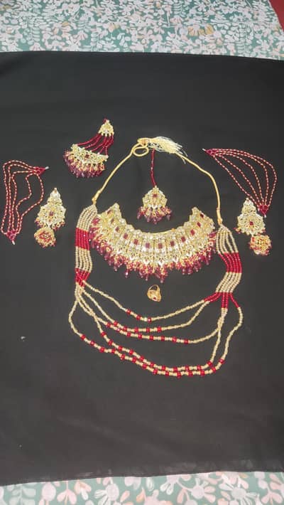Bridal Jewelry | 9 Piece Set | Baraat Jewelry | Dulhan jewelry set