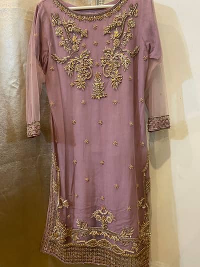 Formal wedding dress / powder dust colour