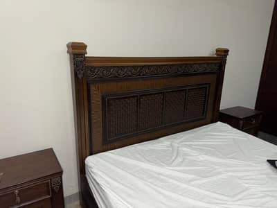 Used King Size Double Bed, Side Tables and Dresser