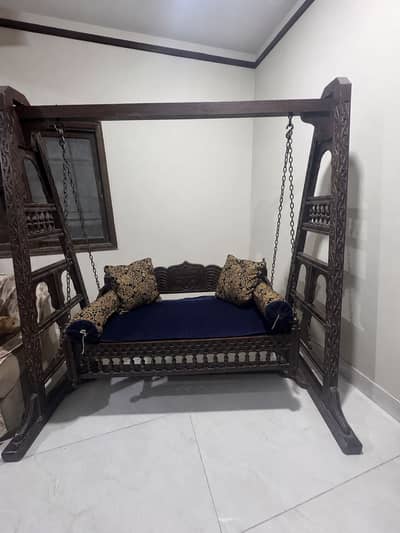 3 seater wooden swing
