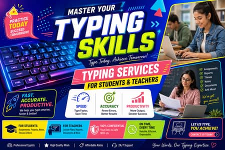 Typing and printing Services