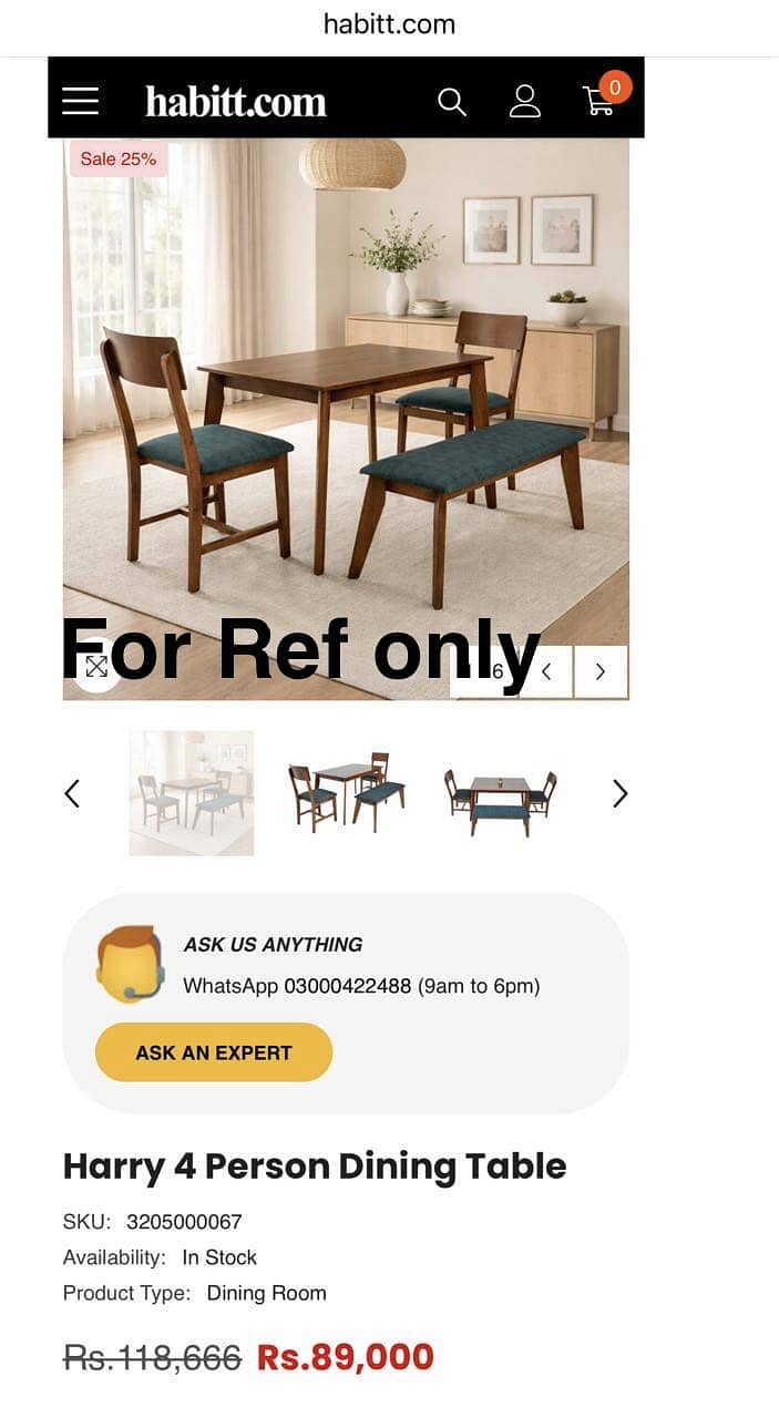 4 Persons Dining Table 3