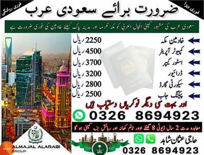 Work visa /supervisor job /Jobs in Saudi Arabia/ factory/ Driver job