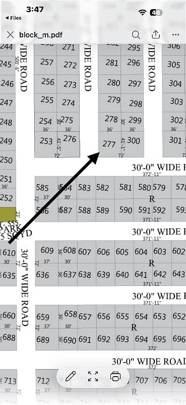 Naya Nazimabad Block - M 120SQ yd with 44.4 extra land total area 164.2 Plot size Near Entrance