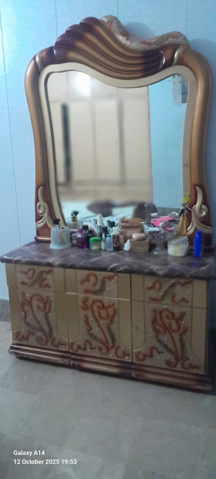 Double bed with side table 1